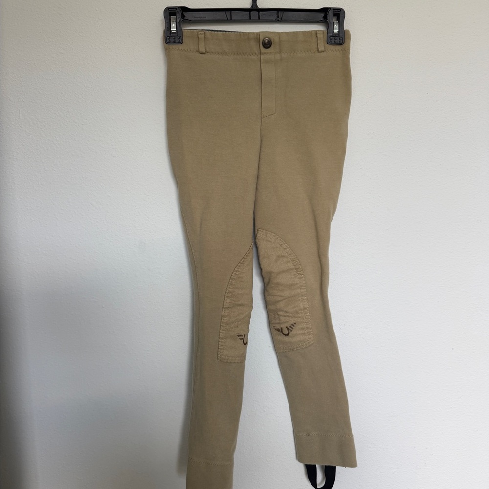 Devon-Aire Kids Riding Breeches Jodhpurs Tan Pull On Equestrian Pants Size 12